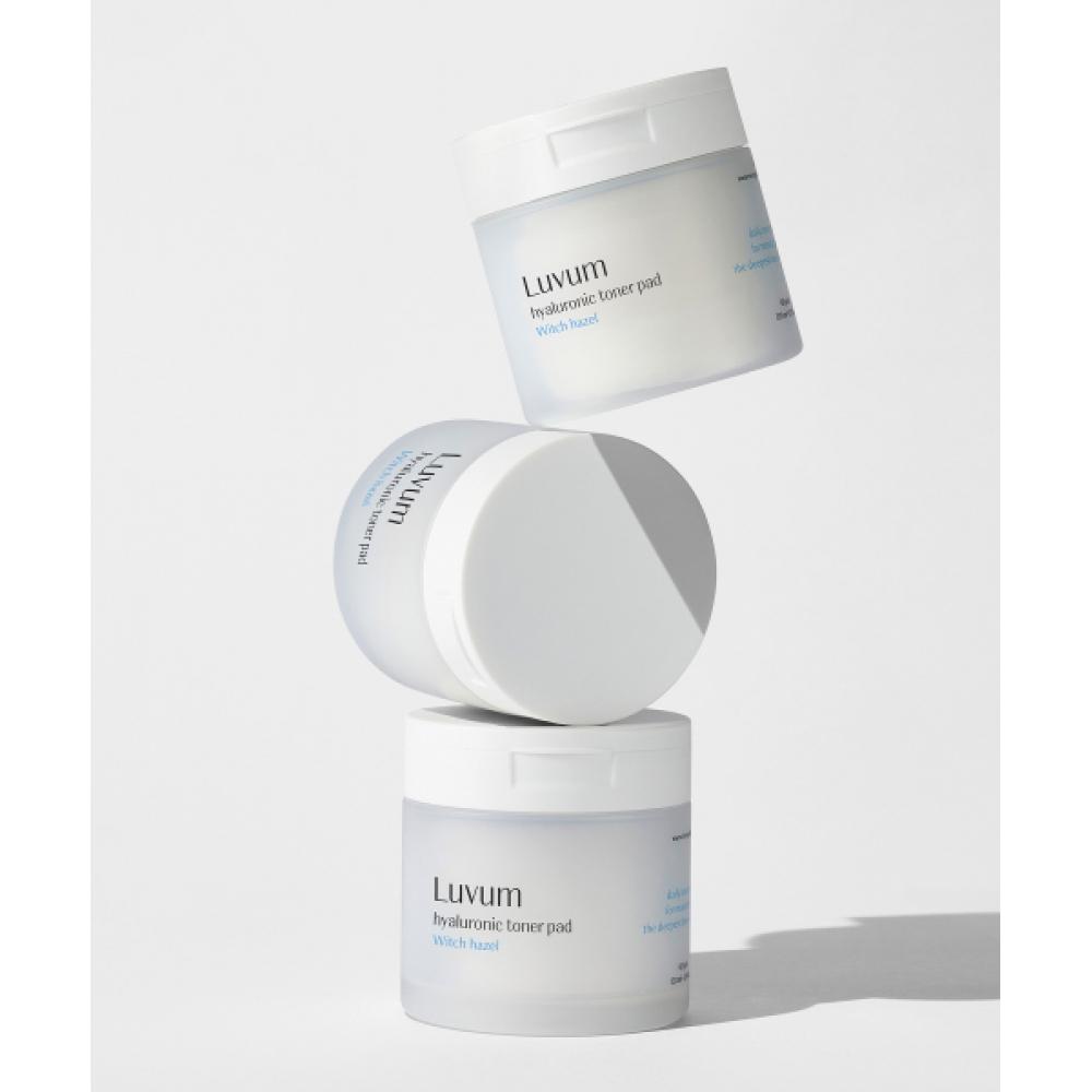 Luvum Hyaluronic Acid Witch Hazel Toner Pads 60 Sheets 3 Pack NONE