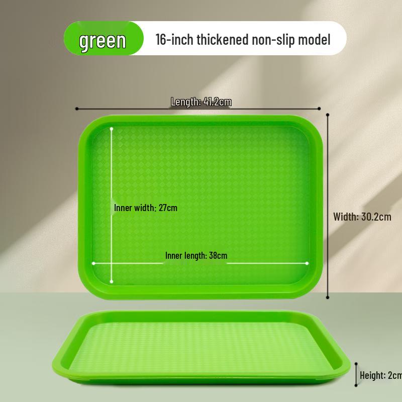 Commercial Thickened Rectangular Non-slip Plastic Serving Tray