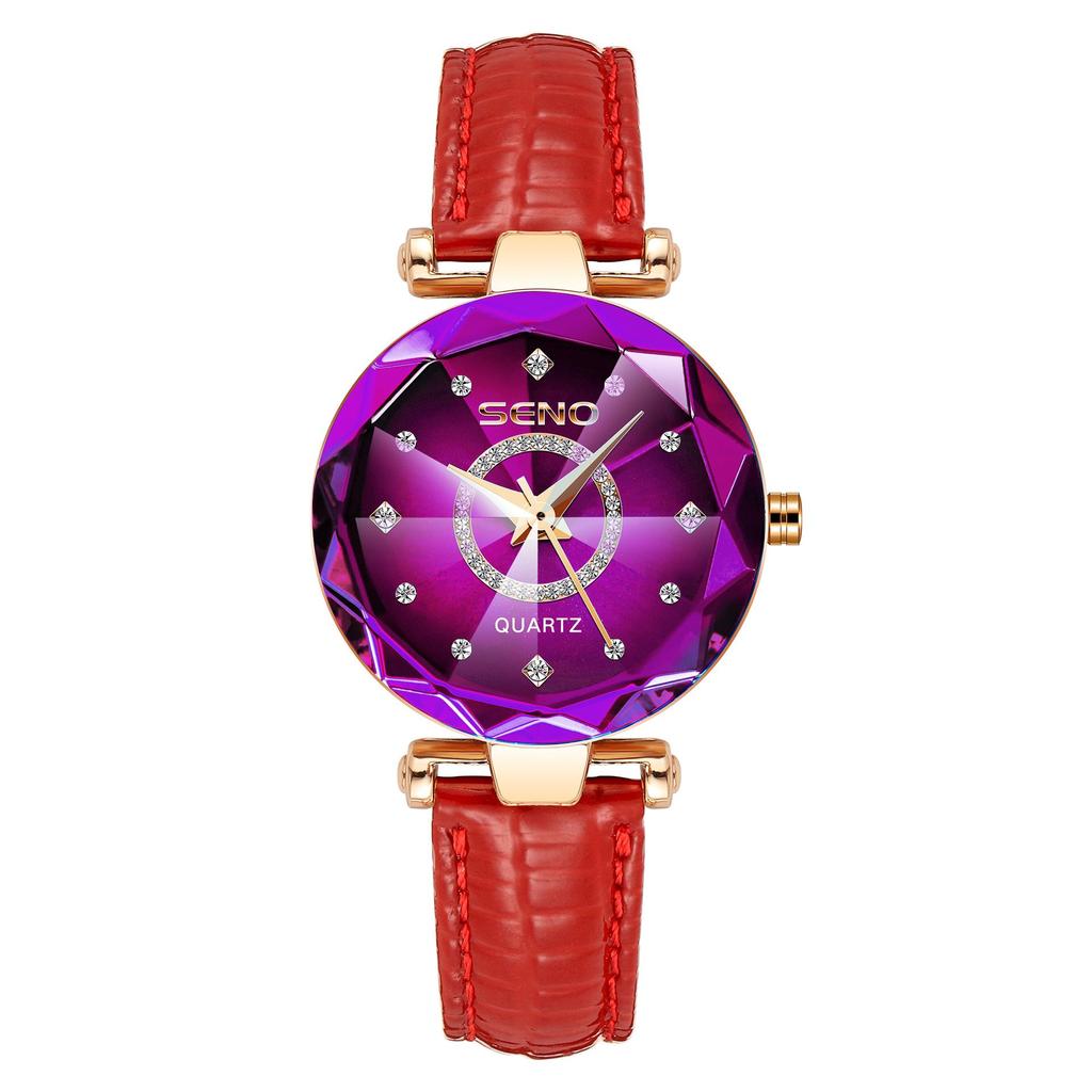 Ocean Heart Quarz Damen Diamantuhr - Stahlband, Wasserdicht