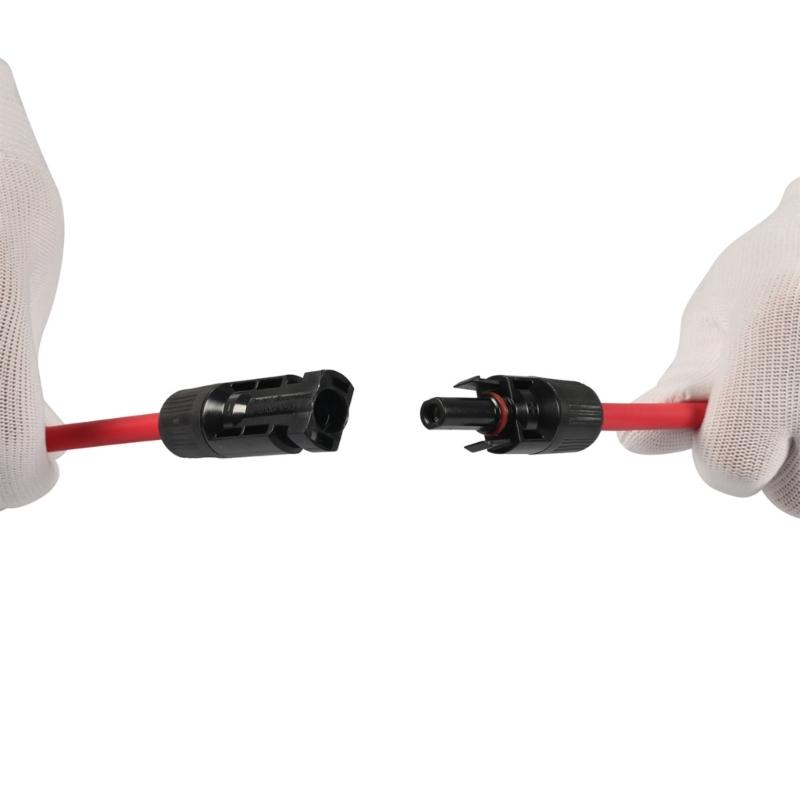 6.5Ft  10AWG Solar Extension Cable with Solar Panel Female and Male Connector Solar Panel Adapter