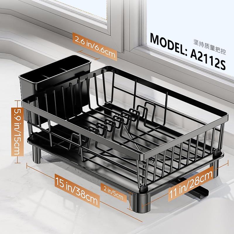Japanese Kitchen Sink Drainer Rack for Bowls and Chopsticks with Drain Board
