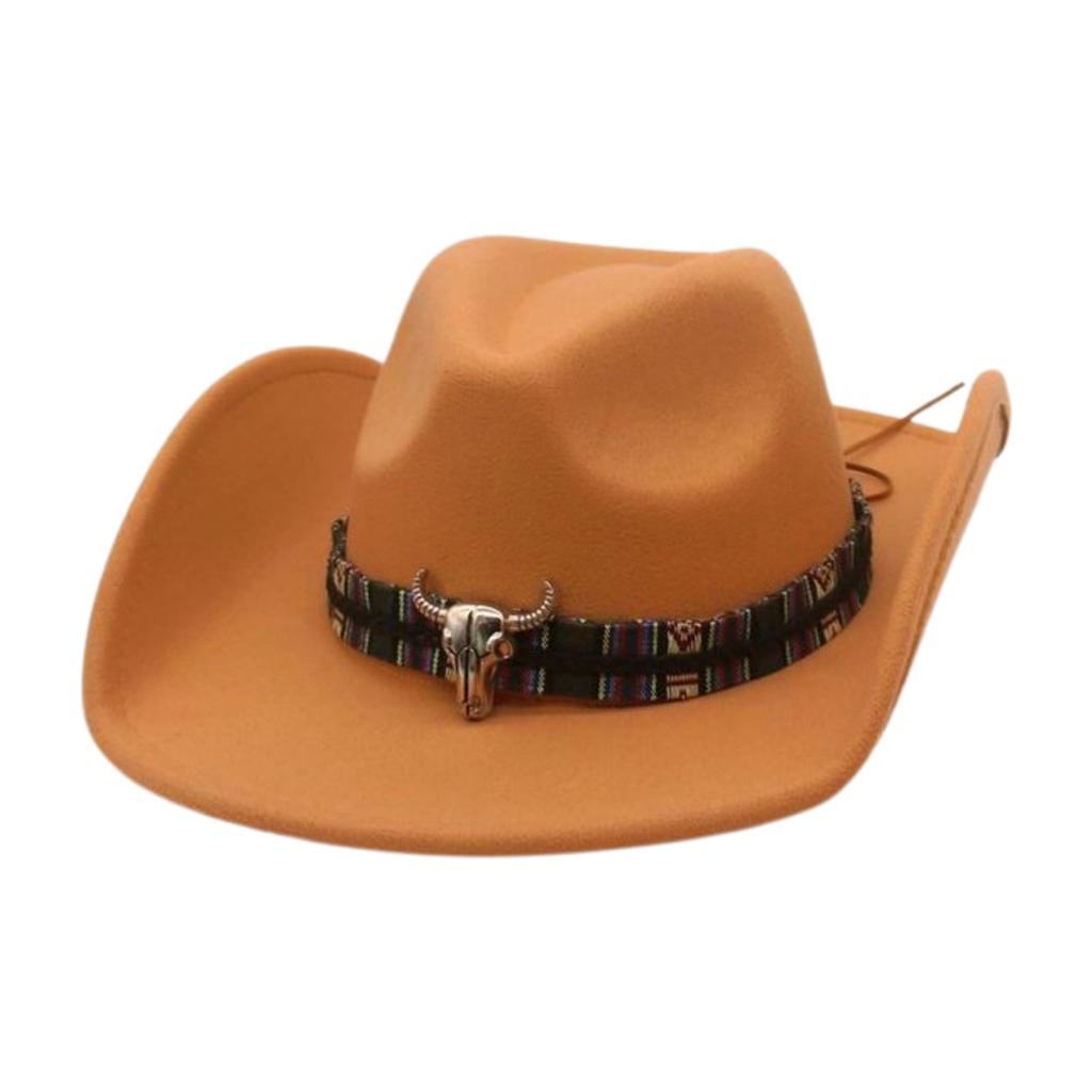 Ethnic Tibetan Area Vacation Woolen Felt Hat Stage Prop Hat Peach Heart Top Western Cowboy Top Hat