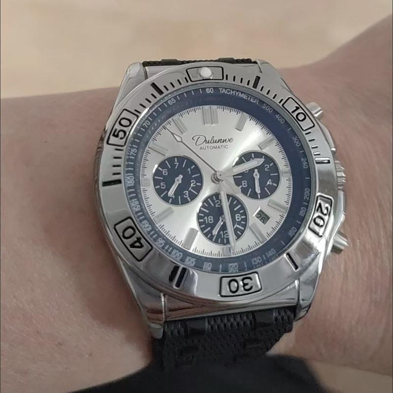 Męski zegarek mechaniczny z automatycznym naciągiem, wielofunkcyjny kalendarz na tarczy, modny sportowy zegarek na rękę dla mężczyzn