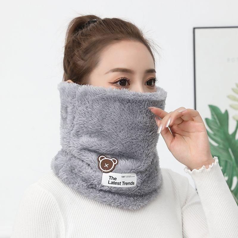 Thickened Neck Warmer and FaceMaskUnisex Warm Fleece NeckGaiterWindproof BreathableCycling Face Mask for Cold Weather Protection