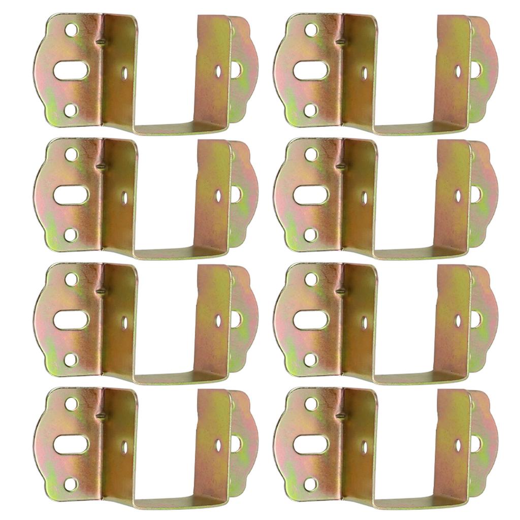 8pcs Bed Frame Stabilizer Brackets Bed Hinges Bed Frame Holders Simple Installs for Secure & Stable Sleep Environment