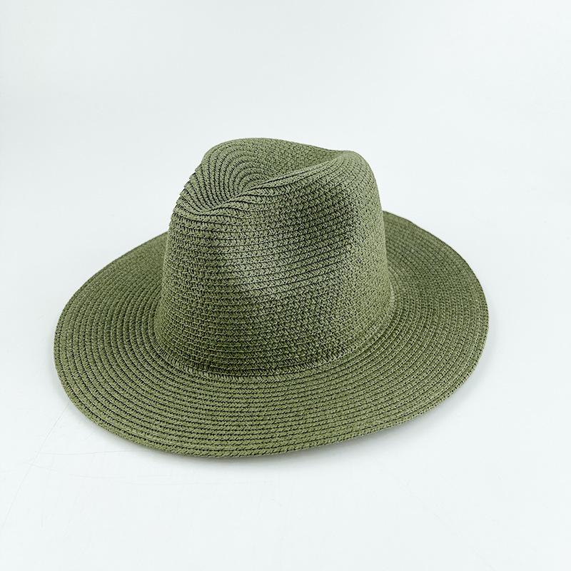 25-Farben Outdoor Vintage Stroh Cowboyhut für Reise und Strand Sonnenschutz