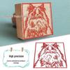 Custom DIY Wooden Rubber Stamp for Engraving and Journal Design