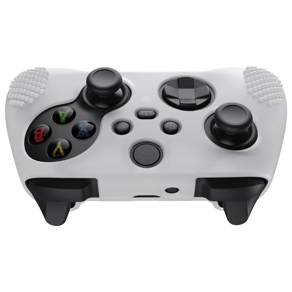 eXtremeRate PlayVital 3D Studded Xbox Series Controller Silicone Cover Skin with 6 Black Thumb Grip Soft Rubber Case Protector for Xbox Core Wireless