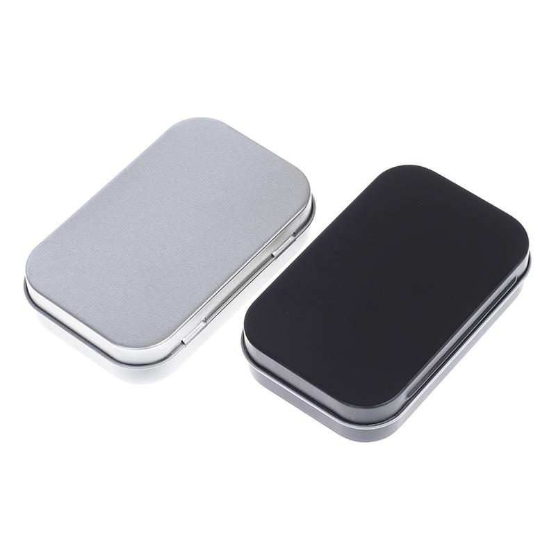 Trusă de supraviețuire Tină Mică goală Metal Tin Flip Cutie de depozitare Cutie Organizator pentru chei de bomboane de bani
