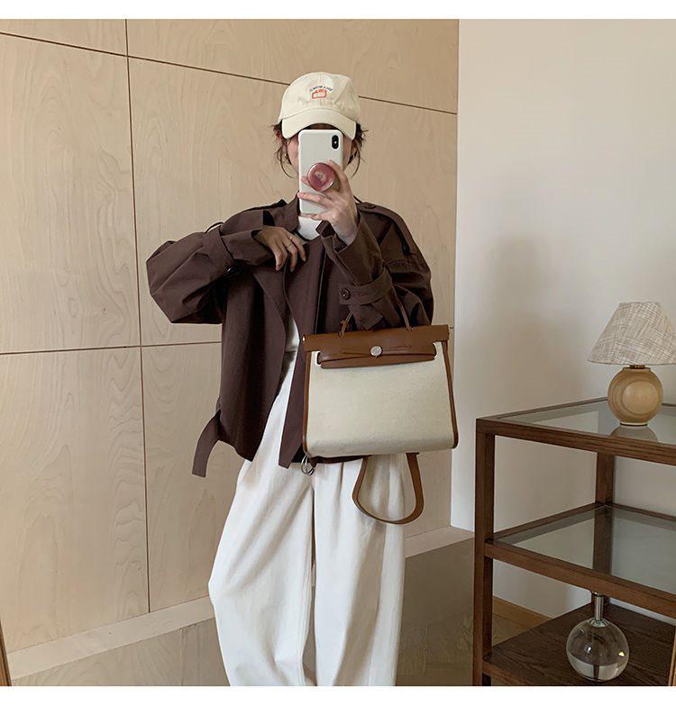 Women's Korean-Style Casual Loose Petite Trench Coat - Versatile Short Jacket for Spring & Autumn 2024