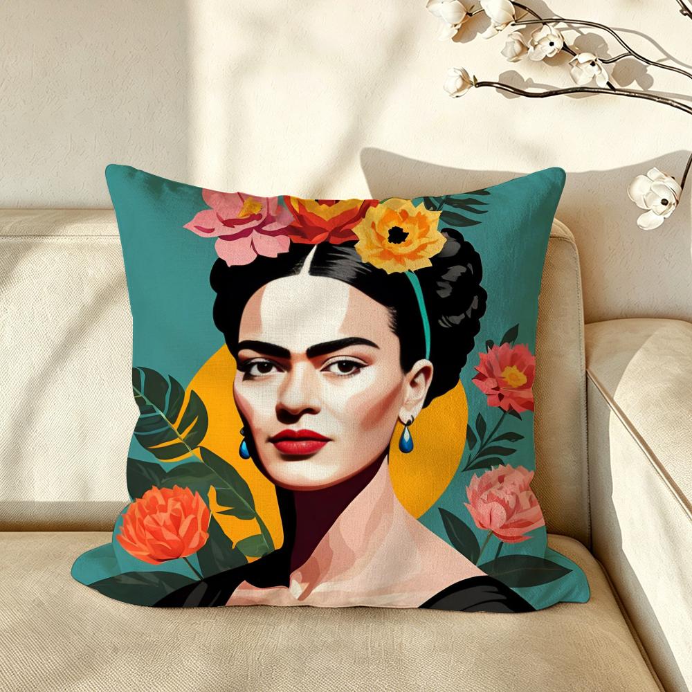 Artist FFrida KKahlo Cushion Cover Pillow Case Antidustmite Pillowcase Silky Short Plush Sofa Cushion Cover hot