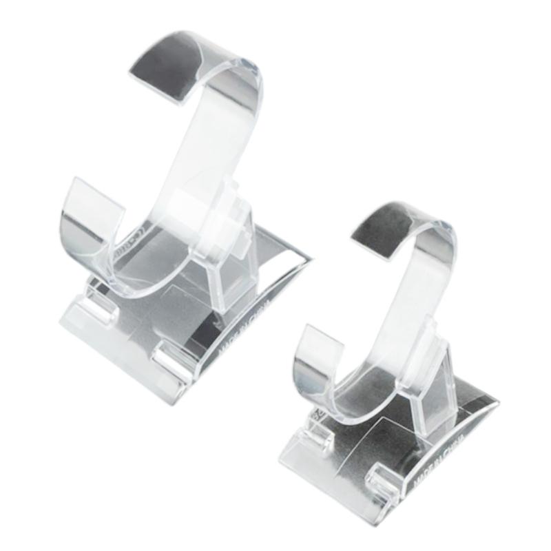 Módní průhledný pevný plastový držák na hodinky ve tvaru C Módní doplněk pro vystavení hodinek a náramků