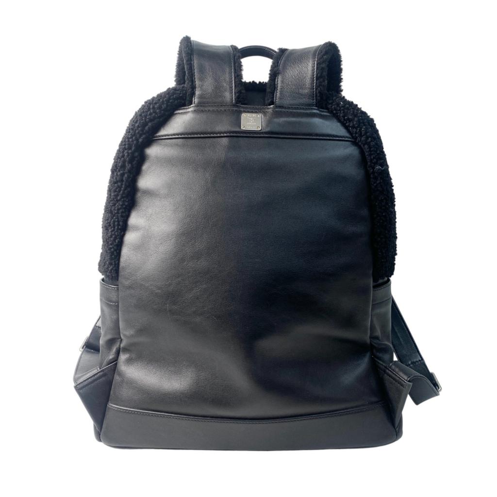 Used MCMBackpack Â· Daypack Black/white leather/Mouton Women