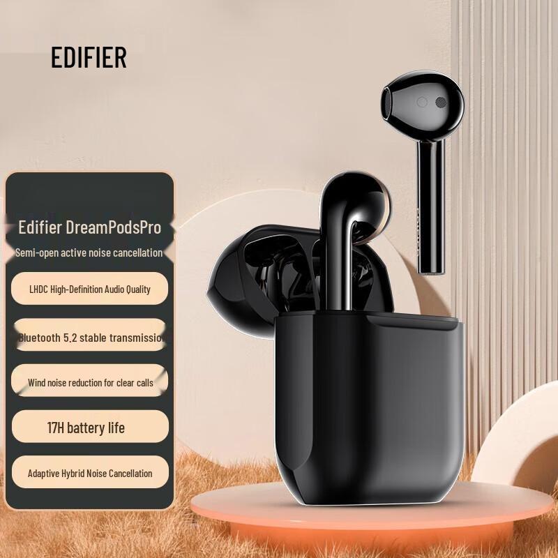 

EDIFIER DreamPods Pro Semi-In-Ear Active Noise Cancelling Bluetooth Earbuds