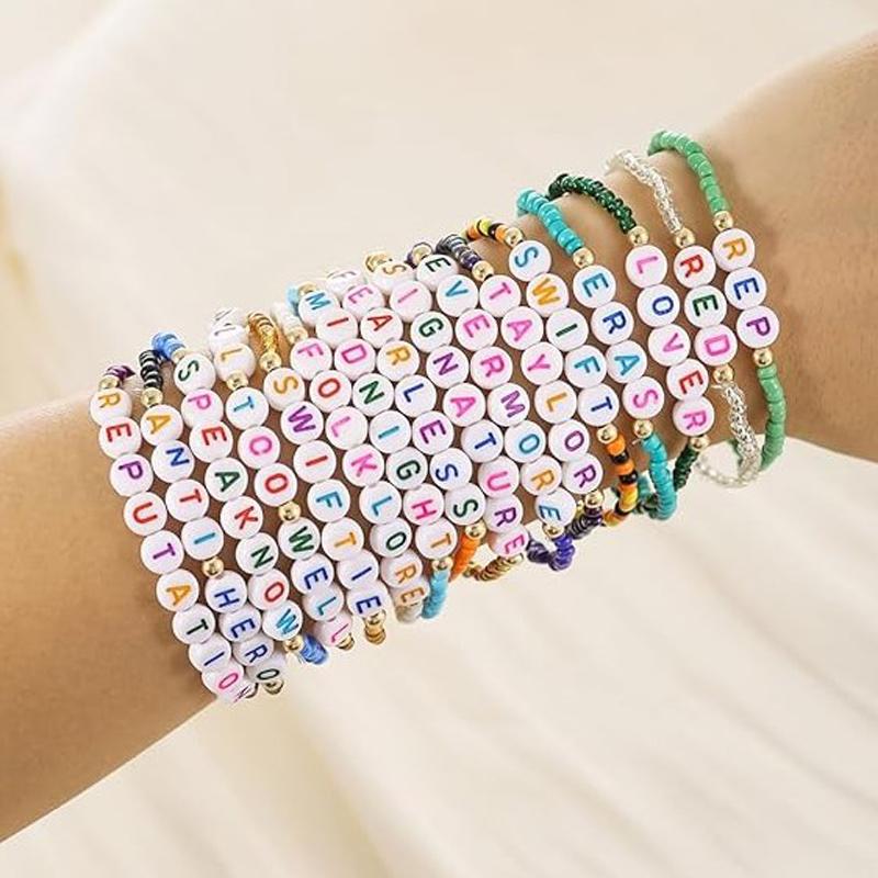 16-teiliges Taylor-Freundschaftsarmband, vom TS-Album inspiriertes Armbandset, Lover Fearless 1989 Speak Now Tour-Armbänder, Musikfestival-Armbänder