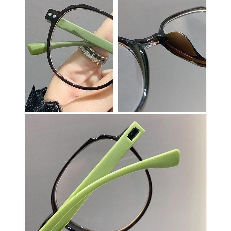 Oversized Round Anti Blue Light Reading Glasses Fashionable Versatile Presbyopia Eyewear Women Men Simple Blue Light Blocking Computer Glasses