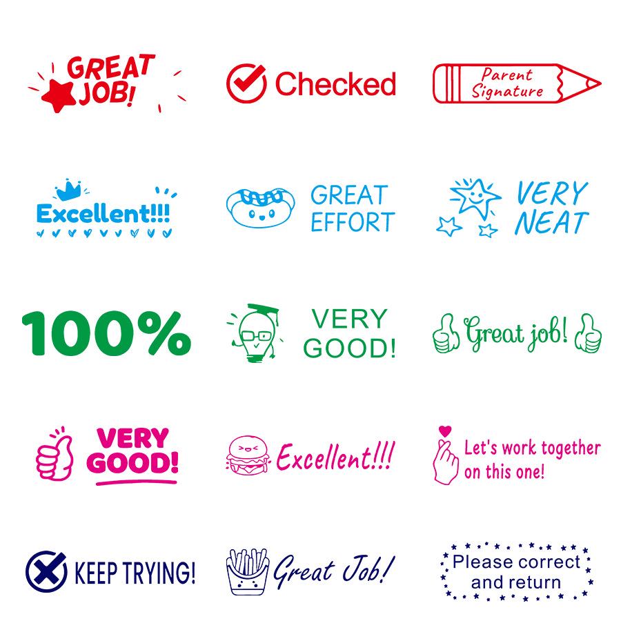 Teacher's Fun Toy Seals with Automatic Ink Pad