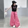 Meisjes Koreaanse Stijl Mouwloos T-shirt & Wijde Broek Set - Casual Zomer Streetdance Outfit