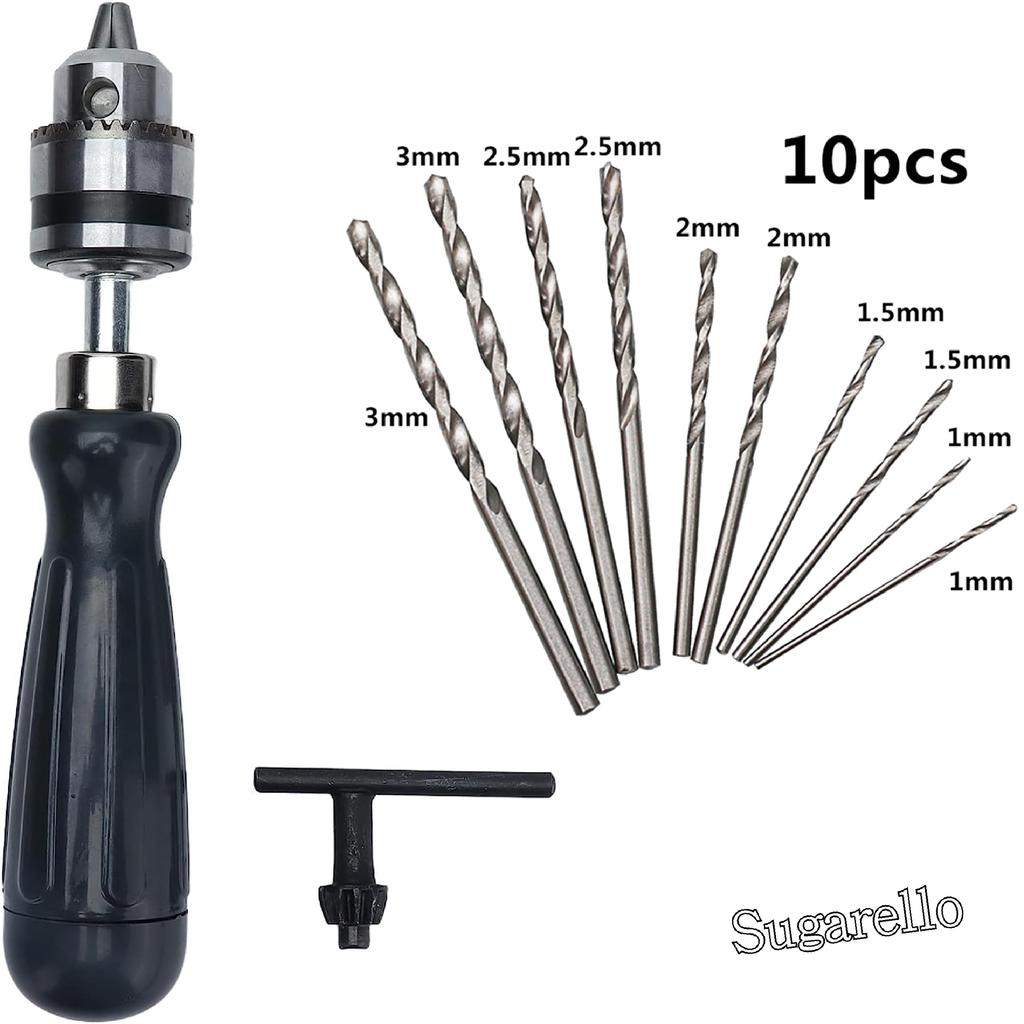 Sugarello Manual de Mão Bin Furo Compacto Micro Furo Piloto Artesanato Acrílico Inclui 10 Brocas Furadeira, Furadeira, Torno de Bancada, Furadeira, Furadeira, Furadeira, Furadeira, Ferramenta,