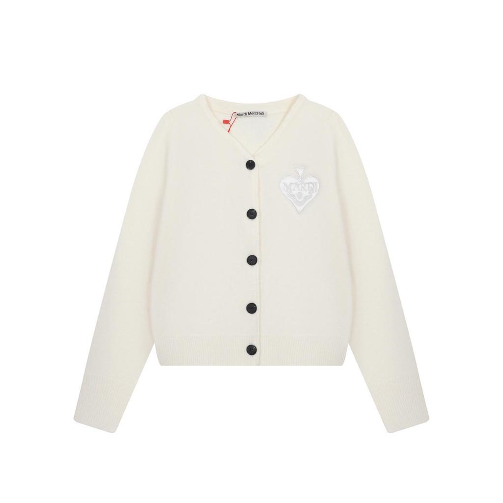 Trendy Daisy Embroidered V-Neck Knit Cardigan Sweater Top Inspired by Park Min Young