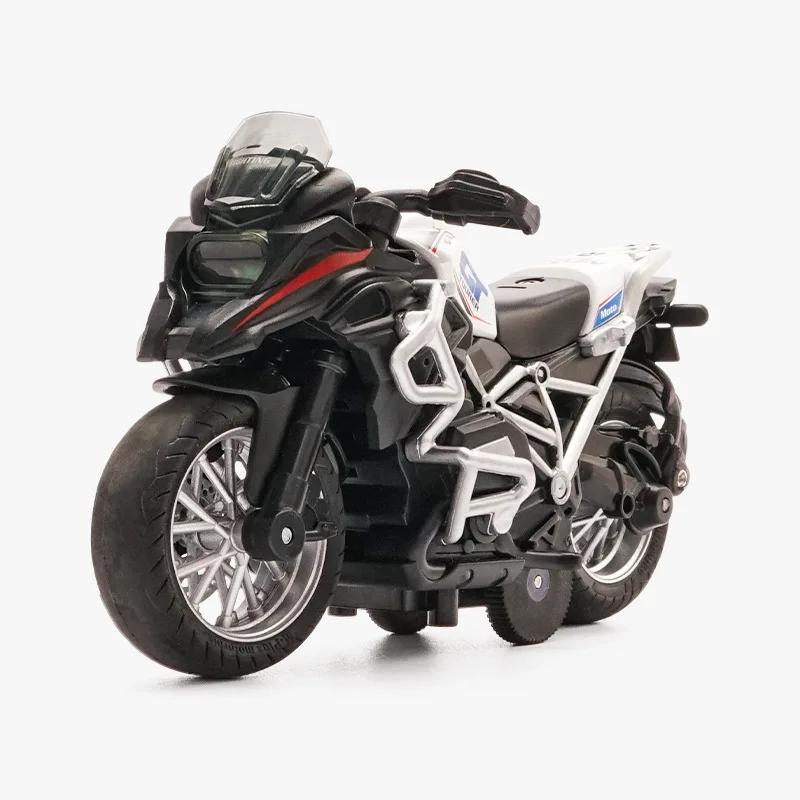 

Имитация литого под давлением мотоцикла из сплава с подсветкой и звуком 1:16 Игрушек для бездорожья для детей Коллекция Автоцикл Рождественские подарки красный