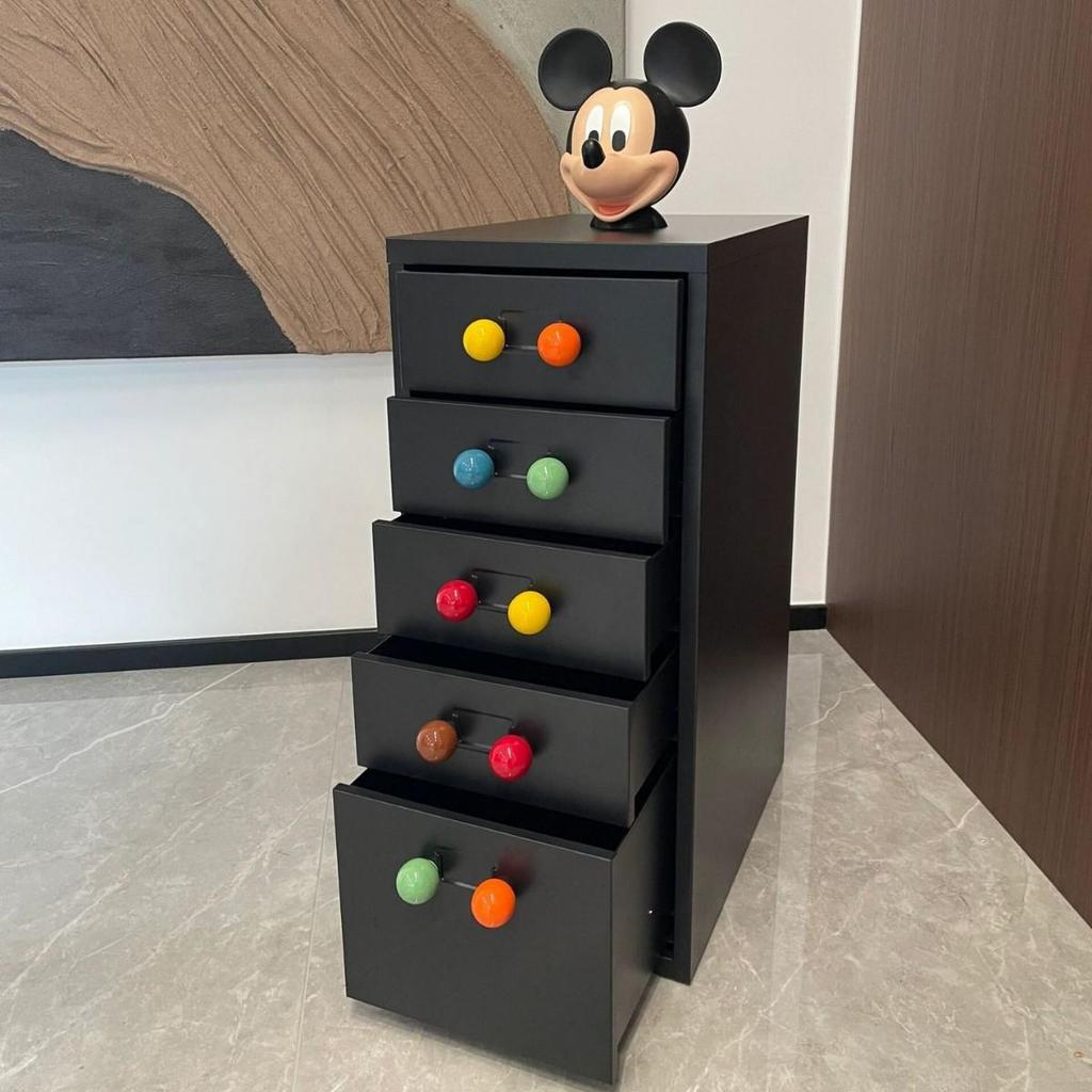 Haiermer Dopamine Metal Multi-Layer Storage Cabinet for Bedside or Under-Table Use