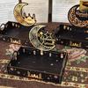 Star Moon Ramadan Wooden Tray Detachable Food Holder Eid Mubarak Snack Tray  Home Serving