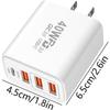 Durable 40W USB C Charging Plug 4Ports TypeC Charging Block Fast Charging USB Wall Charger Adapter