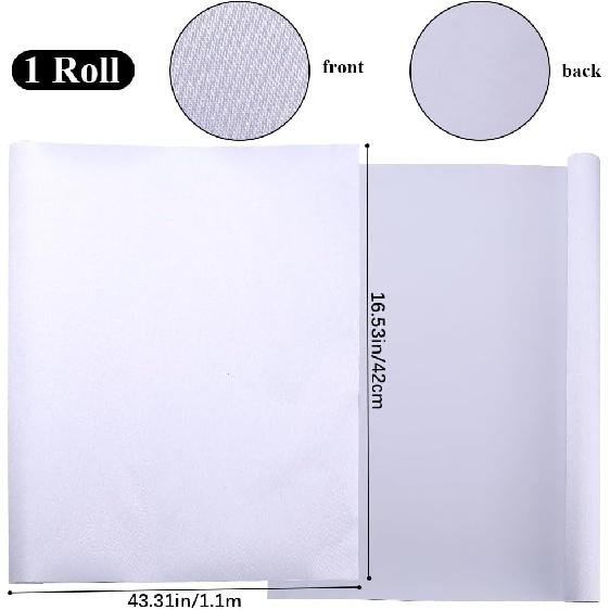 CRASPIRE 43.3 X 16.53 Silk Book Cloth for Book Binding White A3-A8 Fabric Surface Paper Backed Bookcover Bookbinding Supplies Book Covering Protector