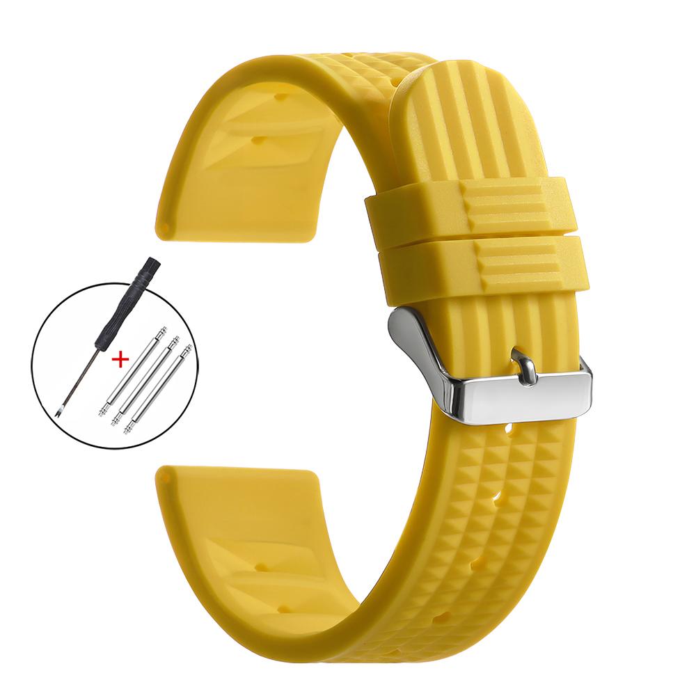 Pulseira Premium de Borracha Waffle Substituição Universal 20mm 22mm Pulseira de Relógio de Silicone Macio Pulseira de Mergulho Esportiva Masculina para Seiko SKX007