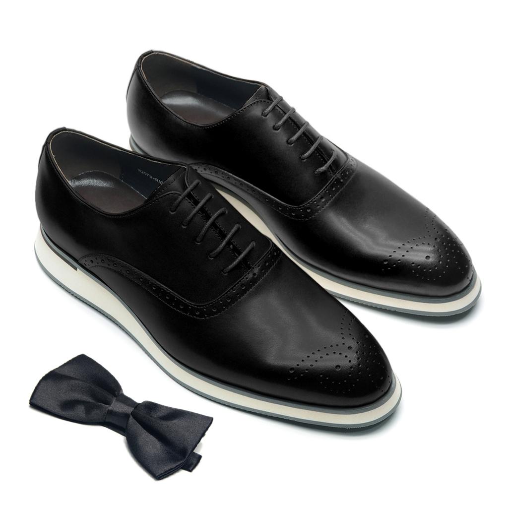 Classy Mens Dress Oxford Shoes Handmade Genuine Leather Soft Flat Sneakers Brogue Brown Black Party Business Formal Shoes Man