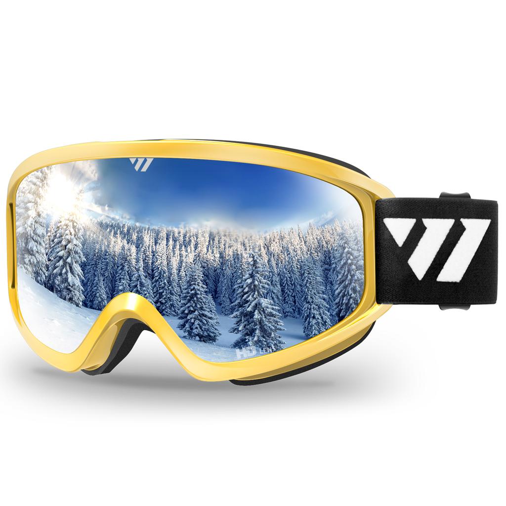 MAXJULI Professional Winter Sport Ski Goggles Double Layers Lens Anti-fog UV400 Ski Eyeglasses Skiing Snow Goggles Men Ladies W1