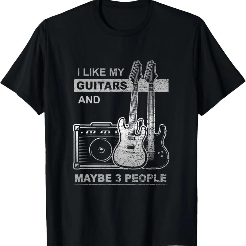 I LIKE MY GUITARS AND MAYBE 3 PEOPLE FUNNY BAND INTROVERT T-Shirt