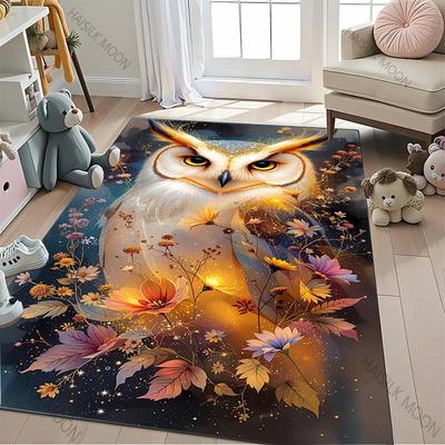 3D Owl Theme Baby Creeping Mat Rugs for Kids Play Mats Children Room Decor Area Floor Mat Non-slip Carpet for Bedroom Warm Gifts