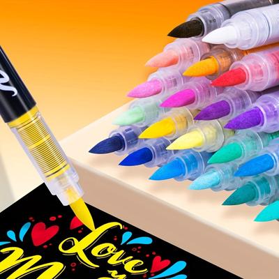 Acrylic Paint Pens, Soft Brush Tip Acrylic Paint Markers, Color Acrylic Markers Ideal For Canvas, Rock Painting