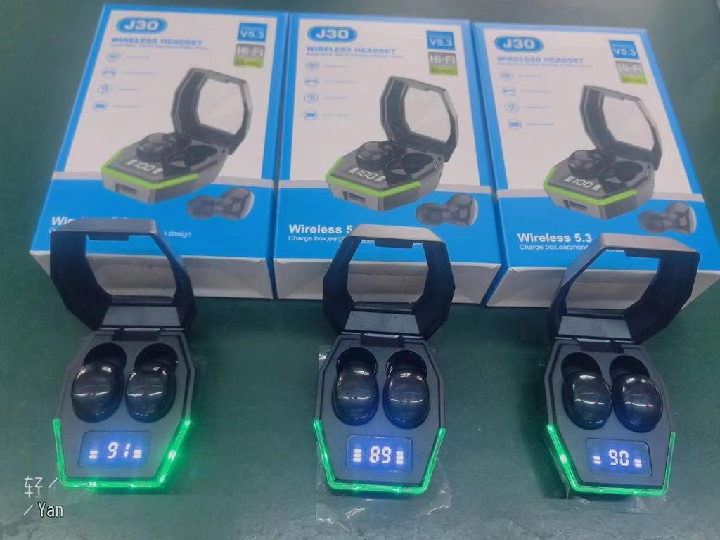 J30 Bluetooth 5.3 Wireless TWS Earbuds with Touchscreen Display - Hot Selling Sports Earbuds.