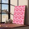 Pink Love Heart and Playing Cards Preparatory Student Canvas Print Poster Bauhaus Wall Art Poster Coffee House Bar Home Decor