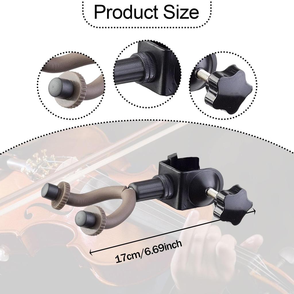 Violin Hanger for Microphone or Sheet Music Stand Multifunctional Hanger for Erhu Ukulele Bass Stage Show
