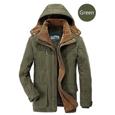 Winter Jacket Men's Fashion Warm Thick Windbreaker Fleece Cotton Parkas Military Overcoat Clothing