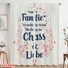 2pcs 2D Flat Printing Curtain Our Family Chaos Love Polyester Without Electricity Seasonal Party & Holiday Decor Perfect for
