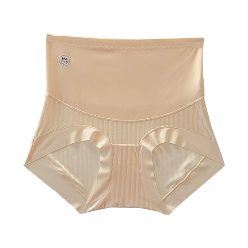 Plus Size Women's Thin Ice Silk High Waist Waist Waist Shape Long Crotch Panties
