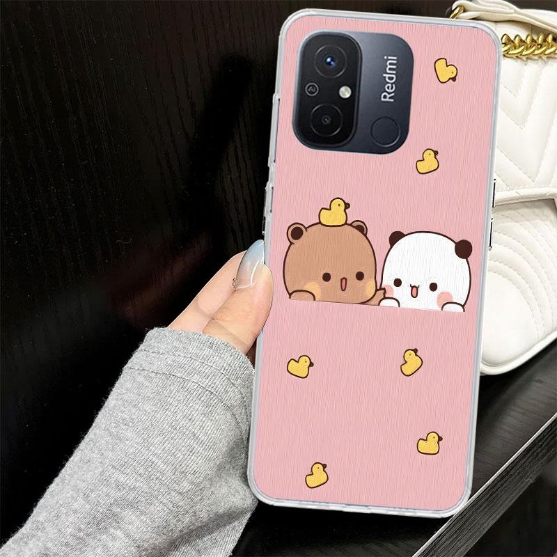 Cute Peach Goma Cat Case for Xiaomi Redmi 14C 13C 13 12C 12 10C 10 10A Phone Cover 9C 9 9A 9T 8 8A 7 7A 6 6A K70 K40 K20 Pro
