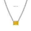 Zircon Charm Choker Colorful Rhinestones Pendant Necklace Women Girls Collarbone Chain Stylish Neckchain Accessory