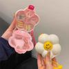 2PCS Cute Flower Portable Medicine Box Five-compartment Sealed Earrings Jewelry Portable Storage Box