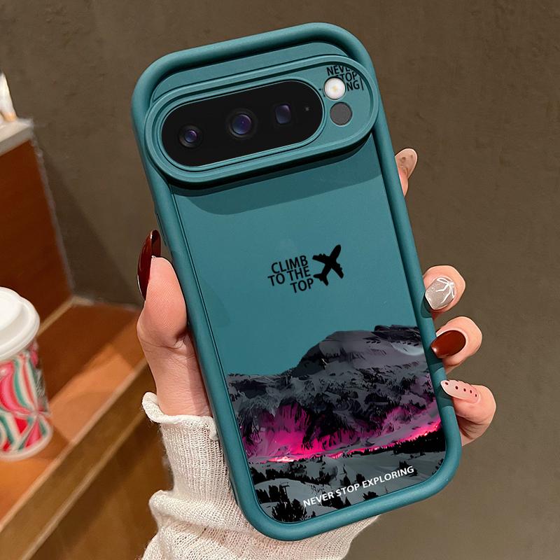 Чохол для Google Pixel 9 8 7 Pro 9 Pro XL 9A 8A 7A Візерунки подорожей Снігові гори Цукерковий колір М'який ТПУ Силіконовий Ударостійкий Чохол для телефону