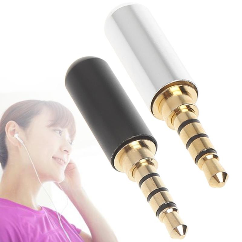 3.5mm 4 Pole Earphone Soldering Jack Male Headphone Plug Repair Audio AdapterGood product