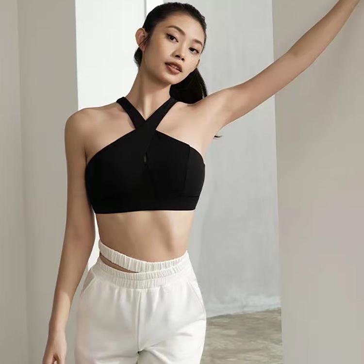 Women's Breathable Mesh Yoga Tops with Chest Pads - Fitness Sportswear