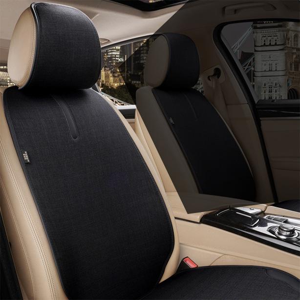 High-quality Universal Linen Car Seat Cushion Four Season Single Piece Butt Support Three Piece Set for Rear Seats