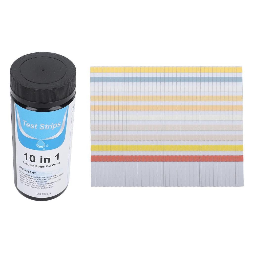 100pcs 10 In 1 Pool Test Strips Professional Quick and Accurate Water Test Strips for Swimming Pool