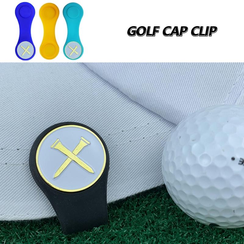Silikon Golfball Markierer Hutclip Abnehmbarer Ball Markierer Halter Silikon Kappen Klemmen mit Magnet für Golfer Damen Herren